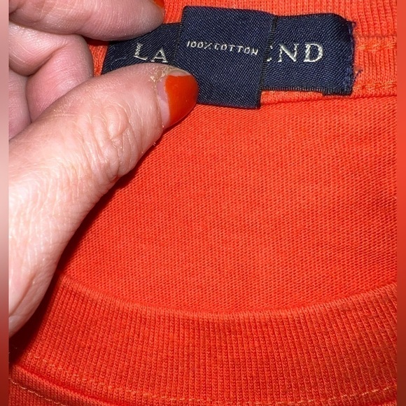 Lands’ End orange Tee, NWOT, all cotton, XXL. - Picture 2 of 5